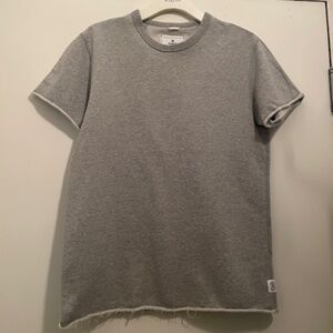 Reigning Champ Grey Cut-Off Crewneck T-shirt